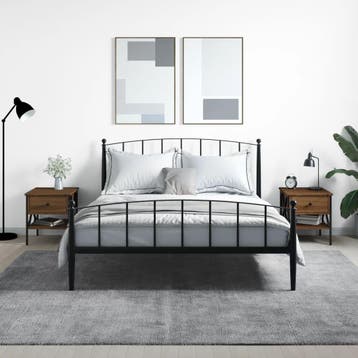 vidaXL Nachtkastjes 2 st 40x42x45 cm bewerkt hout bruin, Minder dan 45 cm, Verzenden, Nieuw, Minder dan 55 cm