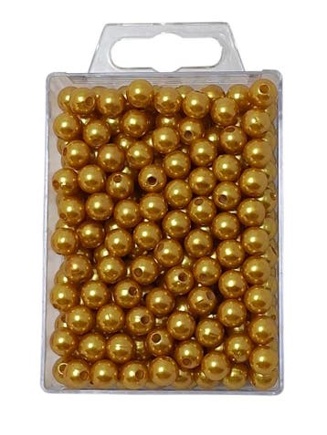 Parels rijgparels 09 Goud 8 mm, Huis en Inrichting, Woonaccessoires | Kunstplanten en Kunstbloemen, Ophalen of Verzenden, Nieuw