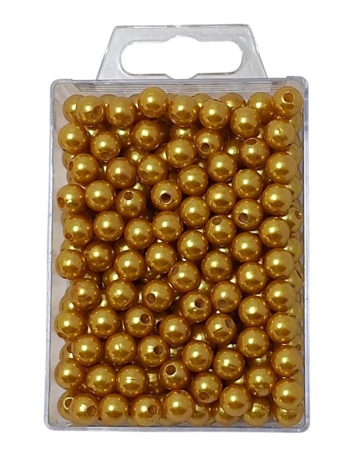 Parels rijgparels 09 Goud 8 mm, Huis en Inrichting, Woonaccessoires | Kunstplanten en Kunstbloemen, Nieuw, Ophalen of Verzenden