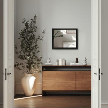 Rechthoekige wandspiegel Elina met kunststoflijst, Huis en Inrichting, Woonaccessoires | Spiegels, Verzenden, Nieuw