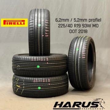 225/40/19 93W MO Pirelli zomerbanden 6,2/5,2mm profiel 4X, Auto-onderdelen, Banden en Velgen, 19 inch, Gebruikt, Ophalen of Verzenden