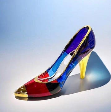 sculptuur, Cinderellas slipper - 20 cm - handgemaakt