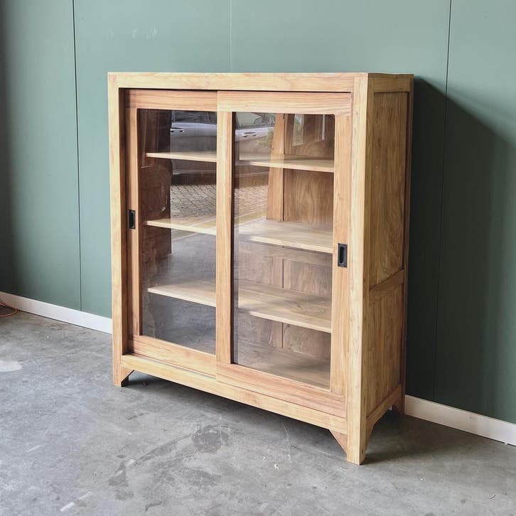 Half hoge kast | Massief hout | 120cm breed | 140cm hoog |, Huis en Inrichting, Kasten | Buffetkasten, 25 tot 50 cm, Met deur(en)