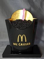 XTC Artist - Mc Caviar 19cm Black gold pink straw, Antiek en Kunst