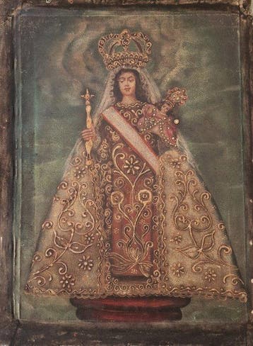Escuela Cuzqueña (XX) - Virgen de la Candelaria (Madonna, Antiek en Kunst