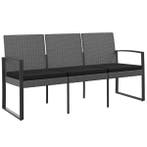 Tuinbank 3-zits Rattan PP | Retourdeal 30% Korting, Ophalen of Verzenden, Nieuw, Wicker