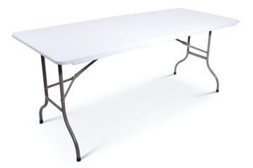 Klaptafel 180 x 76cm - vouwbaar | Lichtgrijs, Ophalen of Verzenden, Nieuw, Kunststof