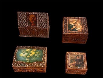 Opbergkoffer (4) - Hout, verf - Florentine Boxes