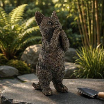 sculptuur, Adorable Kitten - 24 cm - Brons
