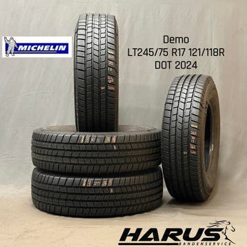 245/75/17 121R Michelin 4seizoensbanden demo 4X OPRUIMING, Auto-onderdelen, 17 inch, Ophalen of Verzenden, All Season, Band(en)