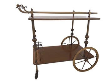 Serveerwagen - Hout, Metaal - Vintage serveerwagen, Nieuw