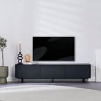 50% Korting: Tv-meubel Thomas zwart eiken 180 cm, Huis en Inrichting, Kasten | Televisiemeubels, Ophalen, Zo goed als nieuw, Industrieel, Scandinavisch, Modern