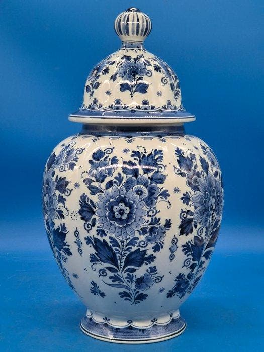Zenith, Gouda - Vaas - Delfts Blauw – Grote Pronkvaas met, Antiek en Kunst, Antiek | Glas en Kristal