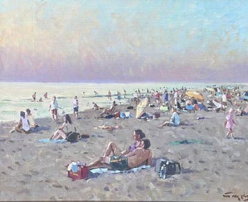 Niek van der Plas (1954) - Strandgezicht
