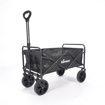 Venec Opvouwbare Bolderkar Zwart 87x54x76cm, Caravans en Kamperen, Bolderkarren, Verzenden, Nieuw