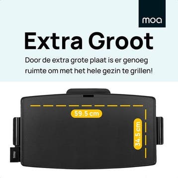 2dekans | MOA Elektrische Grillplaat - Teppanyaki Bakplaat -, Ophalen of Verzenden, Gebruikt