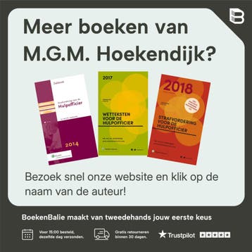 Zakboek Strafrecht voor de Hulpofficier 2020 / 2020 /, Verzenden, Zo goed als nieuw, M.G.M. Hoekendijk