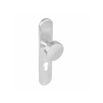 Intersteel Knop op langschild profielcilindergat 55mm - RVS, Verzenden, Nieuw