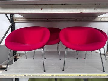 Walter Knoll - Fauteuil (4) - 369 fauteuil - Textiel, Metaal, Antiek en Kunst