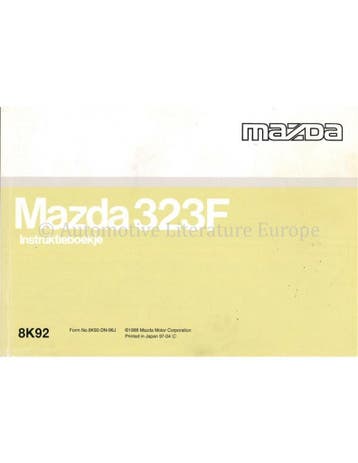 1997 MAZDA 323F INSTRUCTIEBOEKJE NEDERLANDS