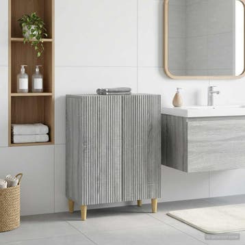 vidaXL Badkamer Opbergkast ARNHEM Grijs Sonoma 59,5 x 31 x, Verzenden, Nieuw