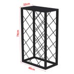 [en.casa] Wijnrek Amasia 68x40x22 cm zwart, Verzenden, Nieuw
