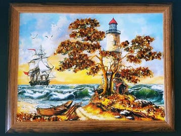 Barnsteen - Unique Raw Unpolished Amber picture - Wall