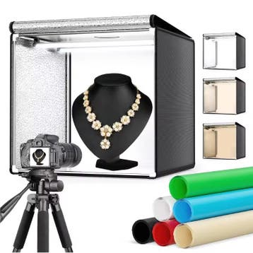 Fotostudio Lichtbox 60 cm LED Productfotografie met 6 Achter, Verzenden, Nieuw
