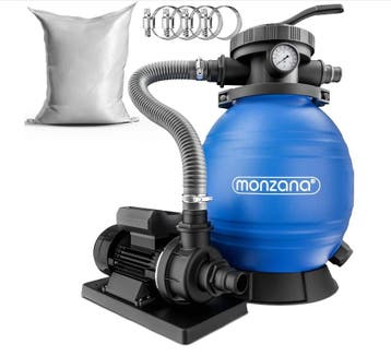 Zandfiltersysteem Zwembad 11200L/u 25L 25kg Filterglas, Verzenden, Nieuw