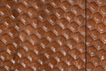 Dressoir ADLON 180 cm 3D mangohout bruin met zwarte metalen, Ophalen of Verzenden, Nieuw