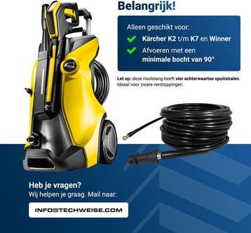 2dekans | Techweise - Rioolslang geschikt voor Kärcher K2, Ophalen of Verzenden, Zo goed als nieuw