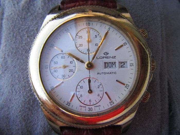 Lorenz - Chronographe Automatico Vintage 90 Swiss Made -, Sieraden, Tassen en Uiterlijk, Horloges | Heren
