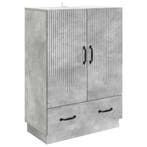 vidaXL Dressoir met lade Betongrijs 66 x 34,5 x 92 cm, Verzenden, Nieuw, Overige houtsoorten, Minder dan 50 cm