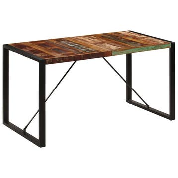 vidaXL Eettafel 140x70x75 cm massief gerecycled hout, Huis en Inrichting, Verzenden, Nieuw