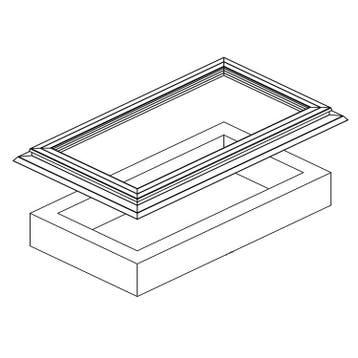 Skylux renovatiekader 90x210 cm, Verzenden, Nieuw, 80 tot 120 cm, Dubbelglas