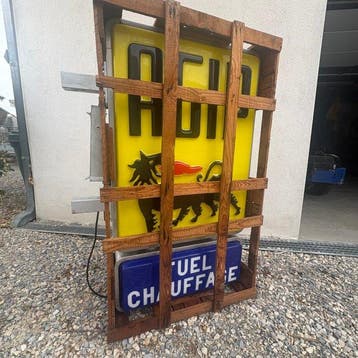 Grote dubbelzijdige gevelnaambord AGIP - Reclamebord met