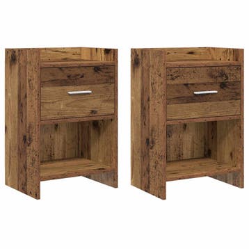 vidaXL Nachtkastjes 2 st Oud hout 40 x 30 x 60 cm Bewerkt, Huis en Inrichting, Slaapkamer | Nachtkastjes, Minder dan 45 cm, Verzenden