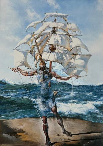 Salvador Dalí (after) - “Costume for Tristan Insane - The, Antiek en Kunst