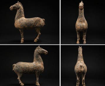 Oud-Chinees, Han-dynastie Terracotta Terracotta paard China,