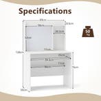 LIVSK Computertafel voor Thuiskantoor - Verstelbare Toetsenb, Verzenden, Nieuw