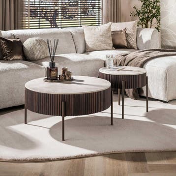 *WOONWINKEL* Salontafelset Met Keramieken Blad, Huis en Inrichting, Verzenden, Nieuw