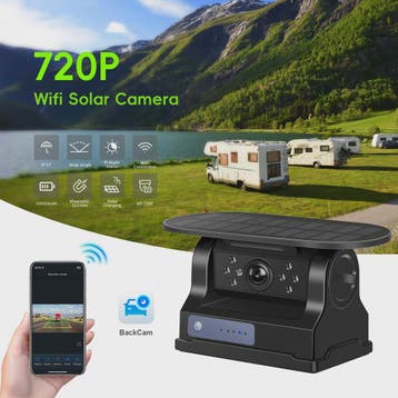 Draadloze Solar Auto Camera HD 720P met Nachtzicht & WiFi -, Verzenden, Nieuw