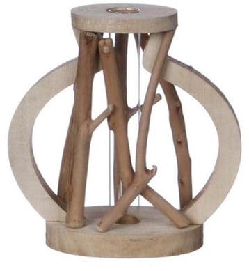 Decoratief Drijfhout met Reageerbuis L14 W7 H18,5 cm, Ophalen of Verzenden, Nieuw