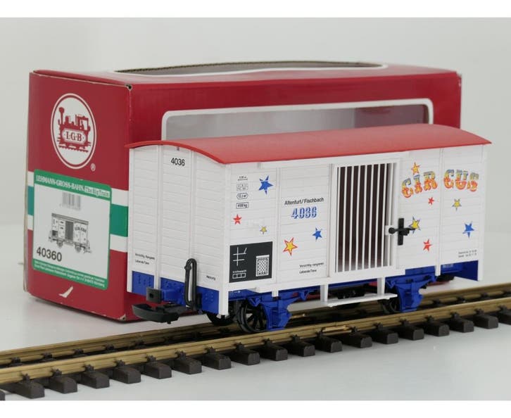 LGB 40360 circuswagen (Goederenwagons Standaard), Hobby en Vrije tijd, Modeltreinen | Overige schalen, Overige typen, Zo goed als nieuw