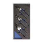 Mini plaatwerkscharen 3-delige set in foam inlay (Handtools), Verzenden, Nieuw