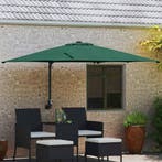 vidaXL Tuinparasol Groen 248,5 x 247,5 x 160 cm Polyester en, Verzenden, Nieuw, 2 tot 3 meter