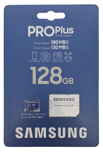 Samsung PRO Plus Micro SD - 128GB - Nieuw/Ongeopend, Verzenden, Refurbished