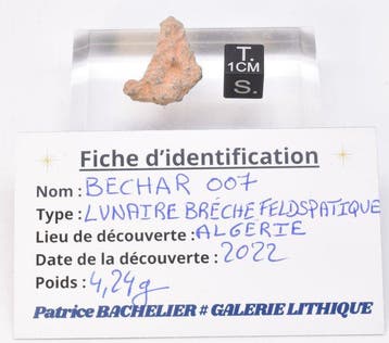 Maanmeteorit Bechar 007 - Algerije - 4.24 g