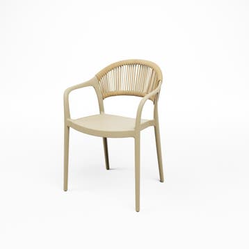 Set van 4 Sand Stapelbare Horeca Stoelen voor Binnen & Bu..., Verzenden, Nieuw in verpakking