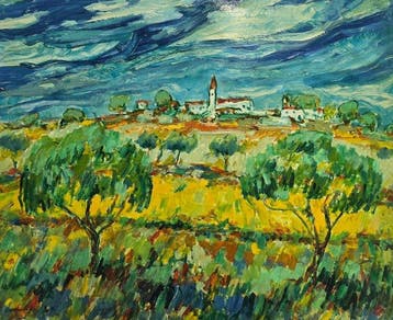 Lluís Domingo Abelló (1917) - La torre entre los olivos